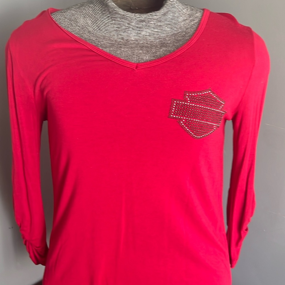 Harley Davidson red long sleeve tee. Medium